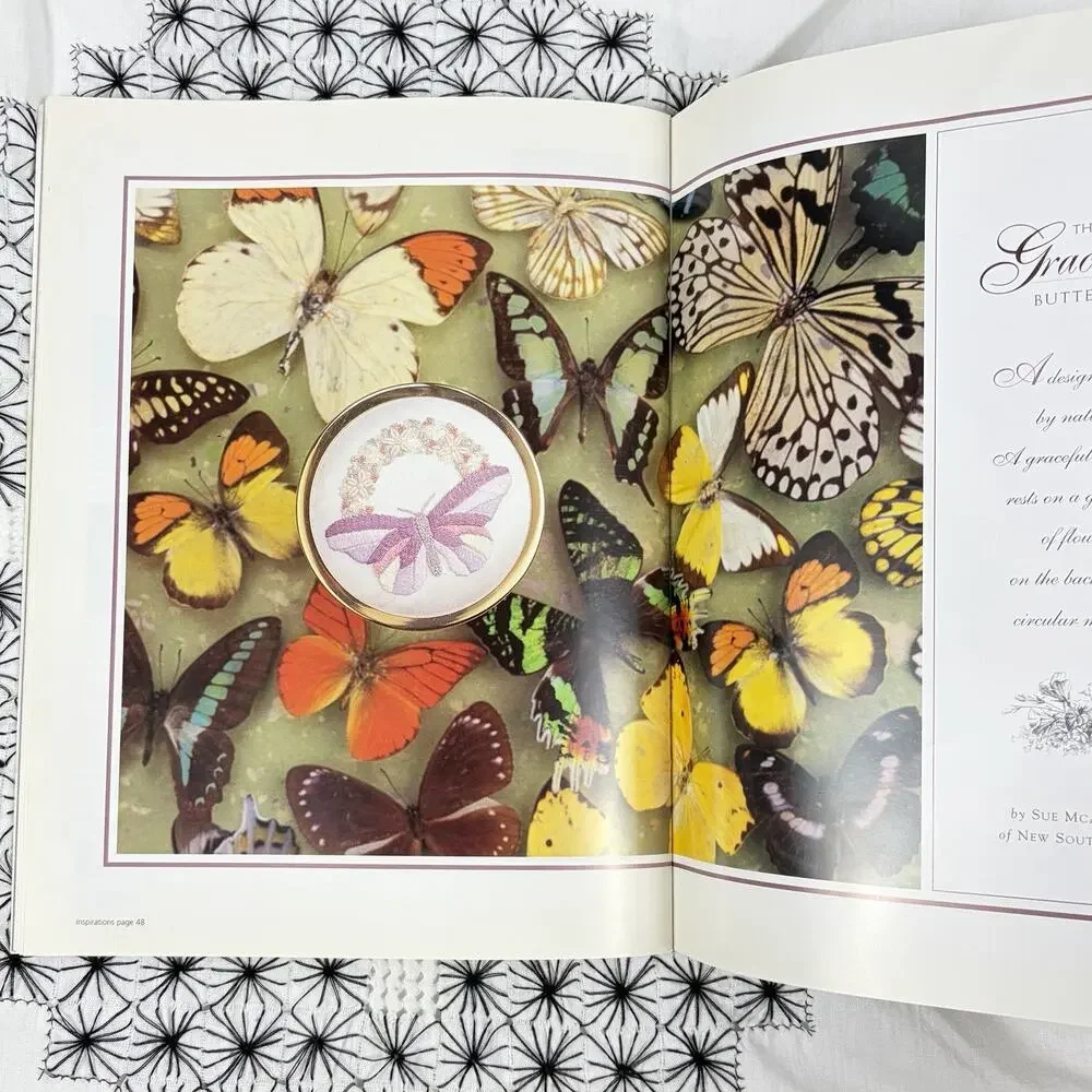 VTG 1998 Inspirations Embroidery Magazine #17 Floral Cottage Needlepoint